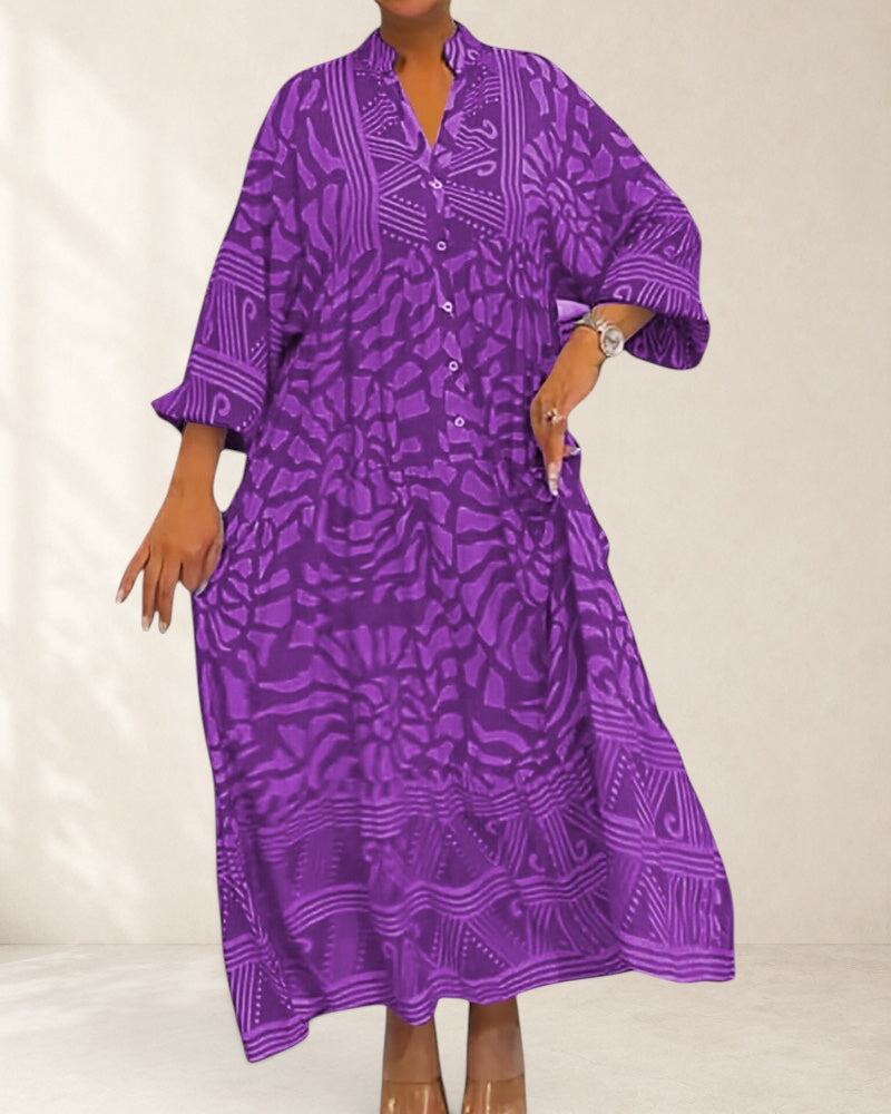 Mckinley Maxi Dress with Print in purple