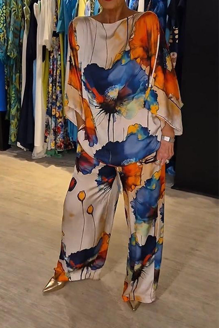 Emmarie Classy Printed Set in blue