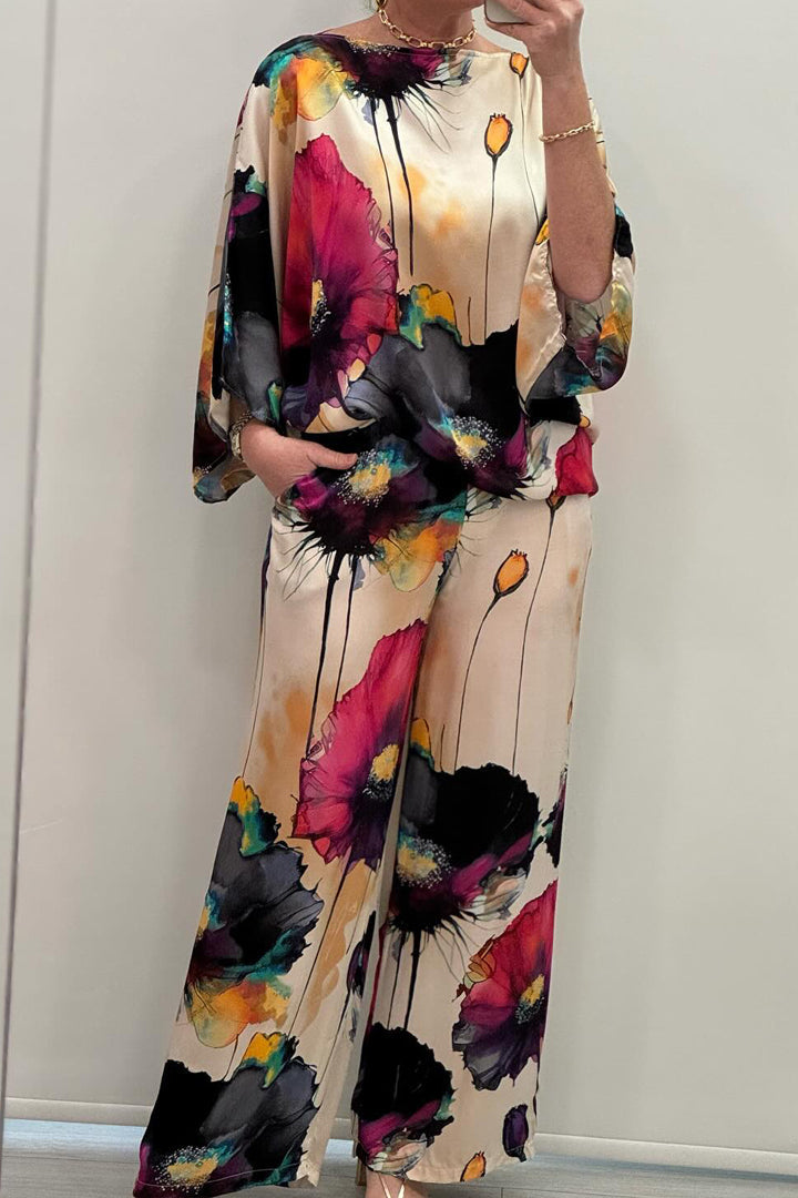 Emmarie Classy Printed Set in black