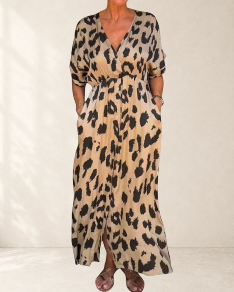 Elizabeth Confidence Dress in khaki