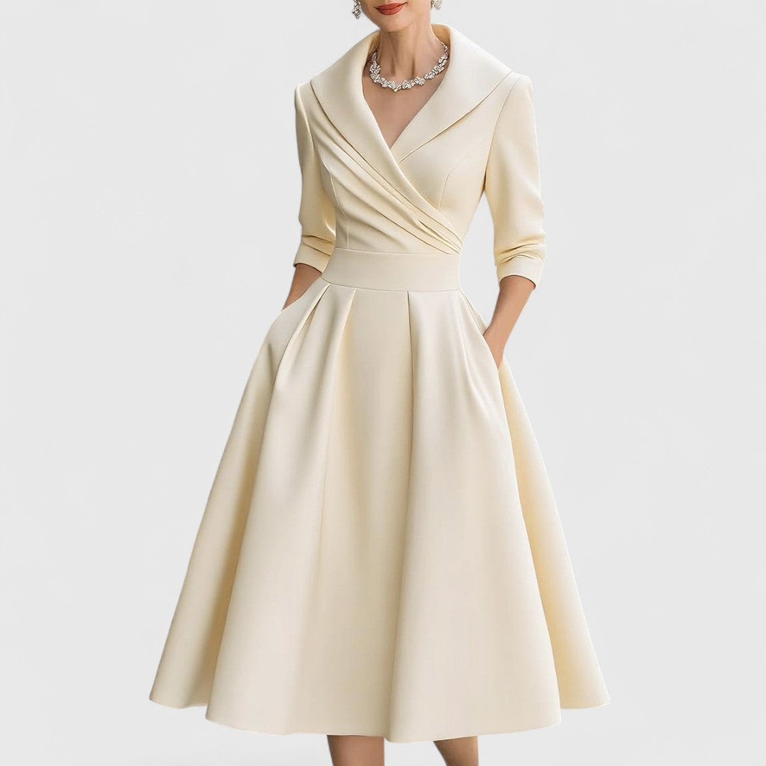Marley Quinn Midi Dress in beige