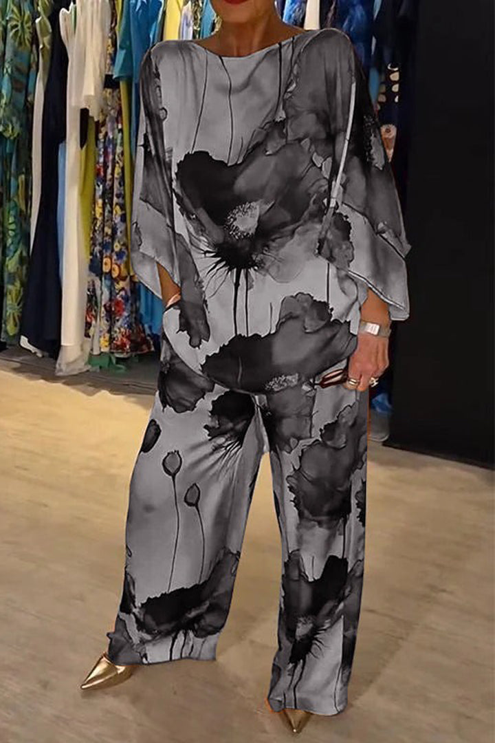 Emmarie Classy Printed Set in gray