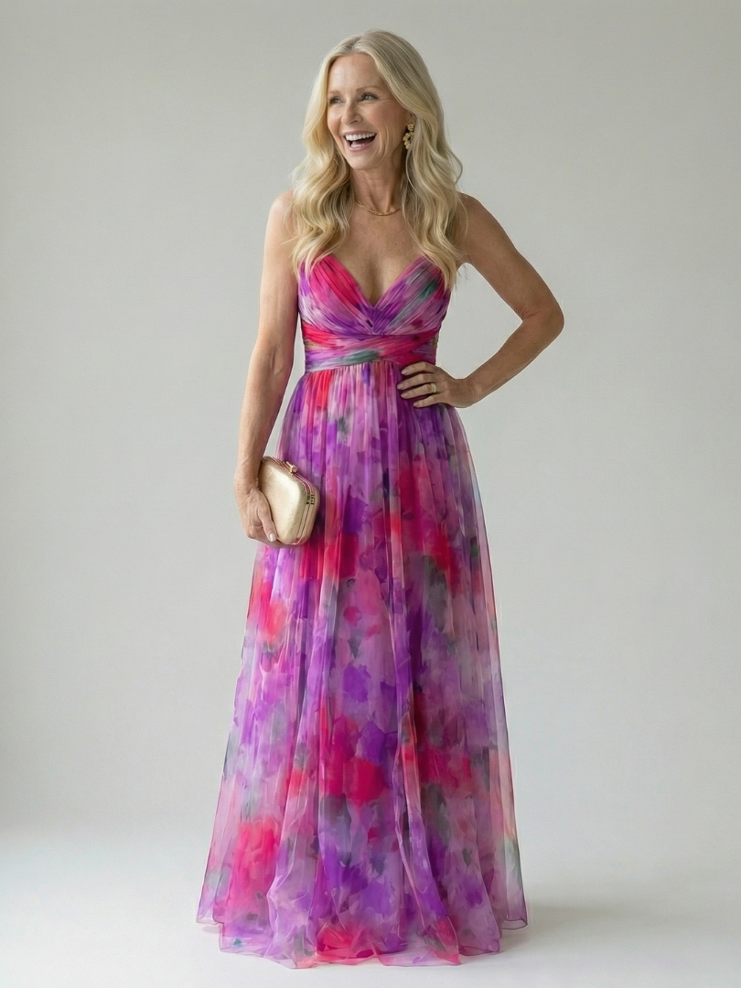Irena Maxi Wrap Dress in pink