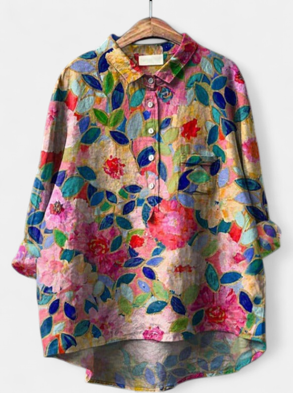 Caitlin Classic Floral Blouse in print 3