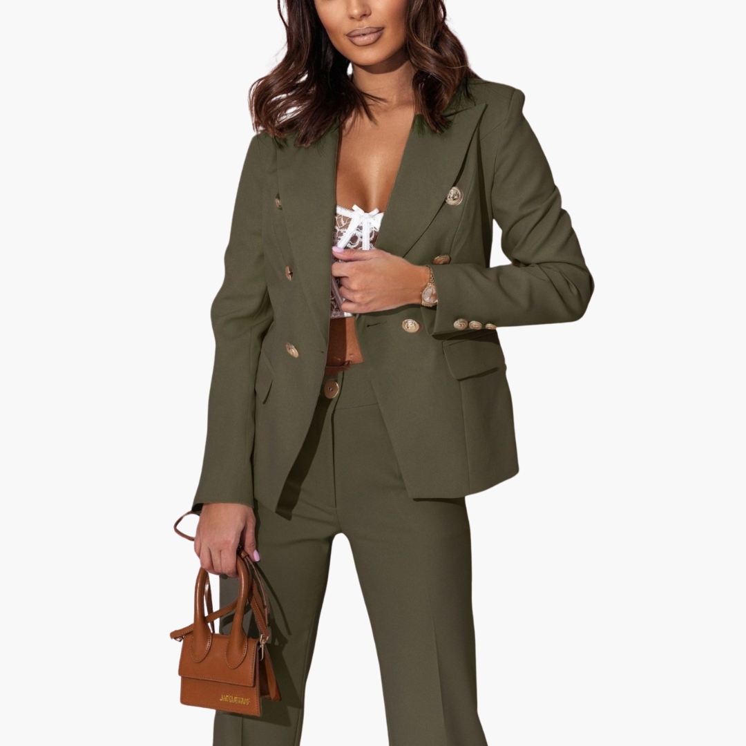 Alice Long Sleeve Suit in green