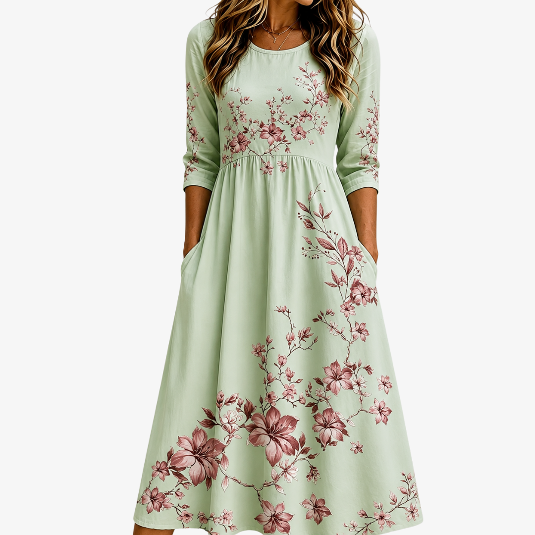 Sage Blossom Grace Pocket Midi
