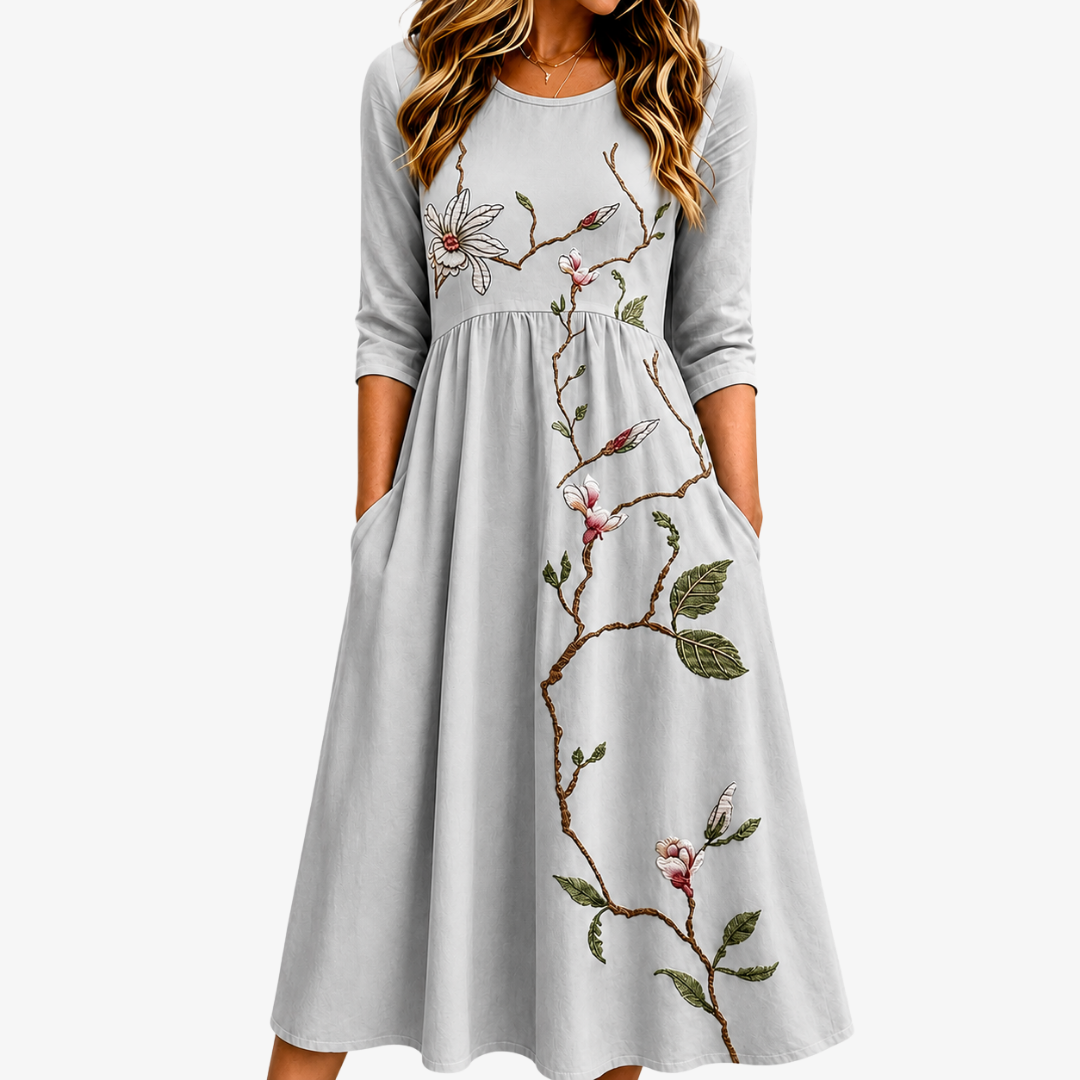 Silver Meadow Blossom Pocket Midi
