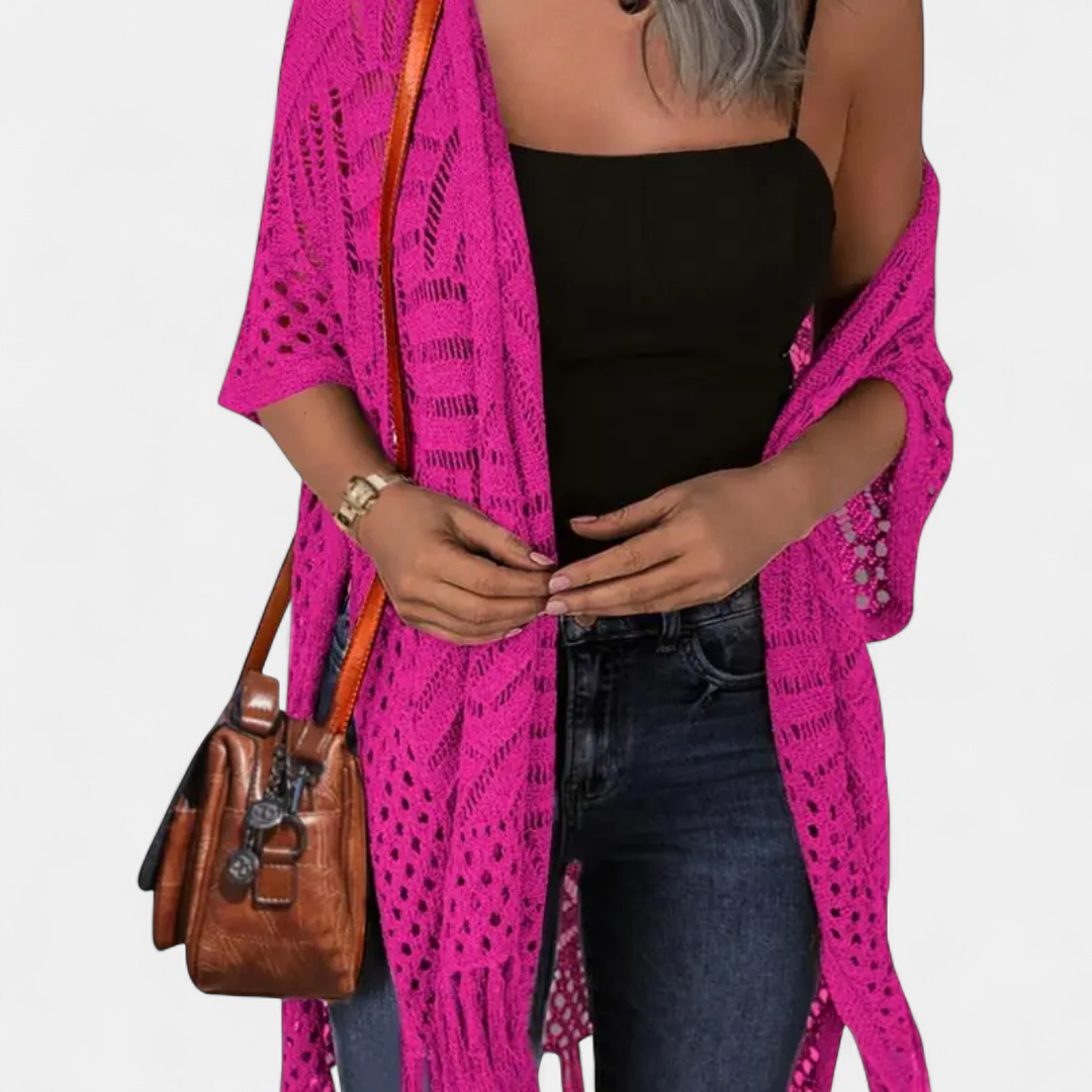 Sol ne Boho Crochet Tassel in rose