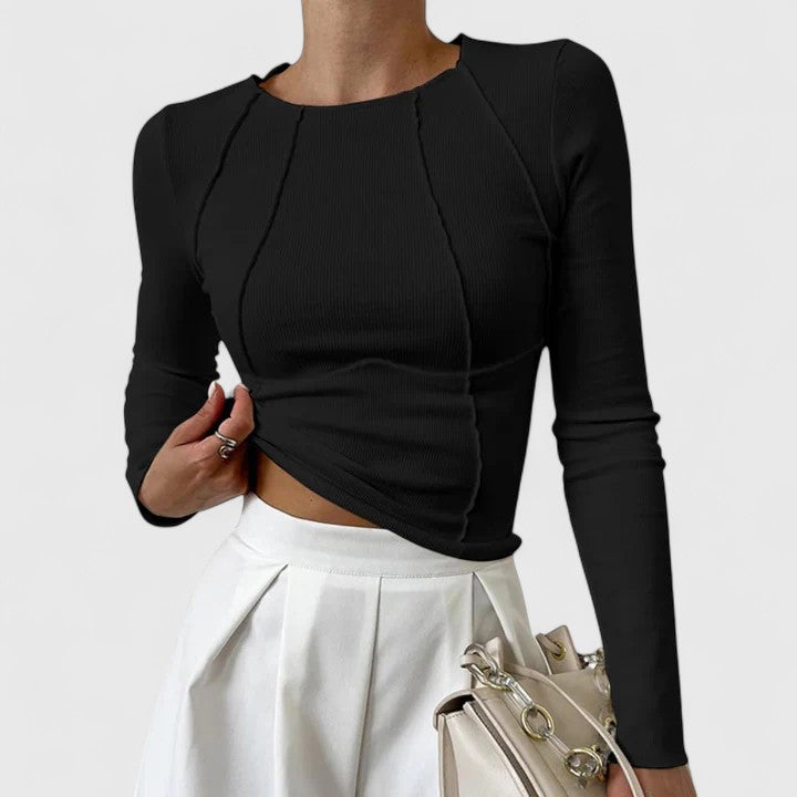 Denise Long-sleeve Top in black