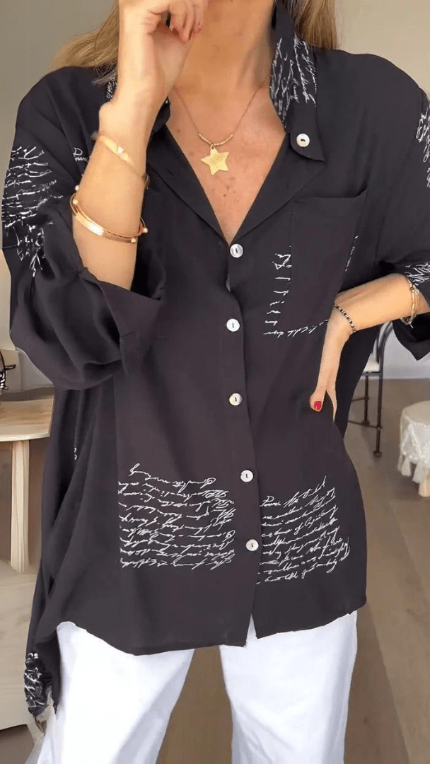 Jonah Luxe Statement Shirt in black