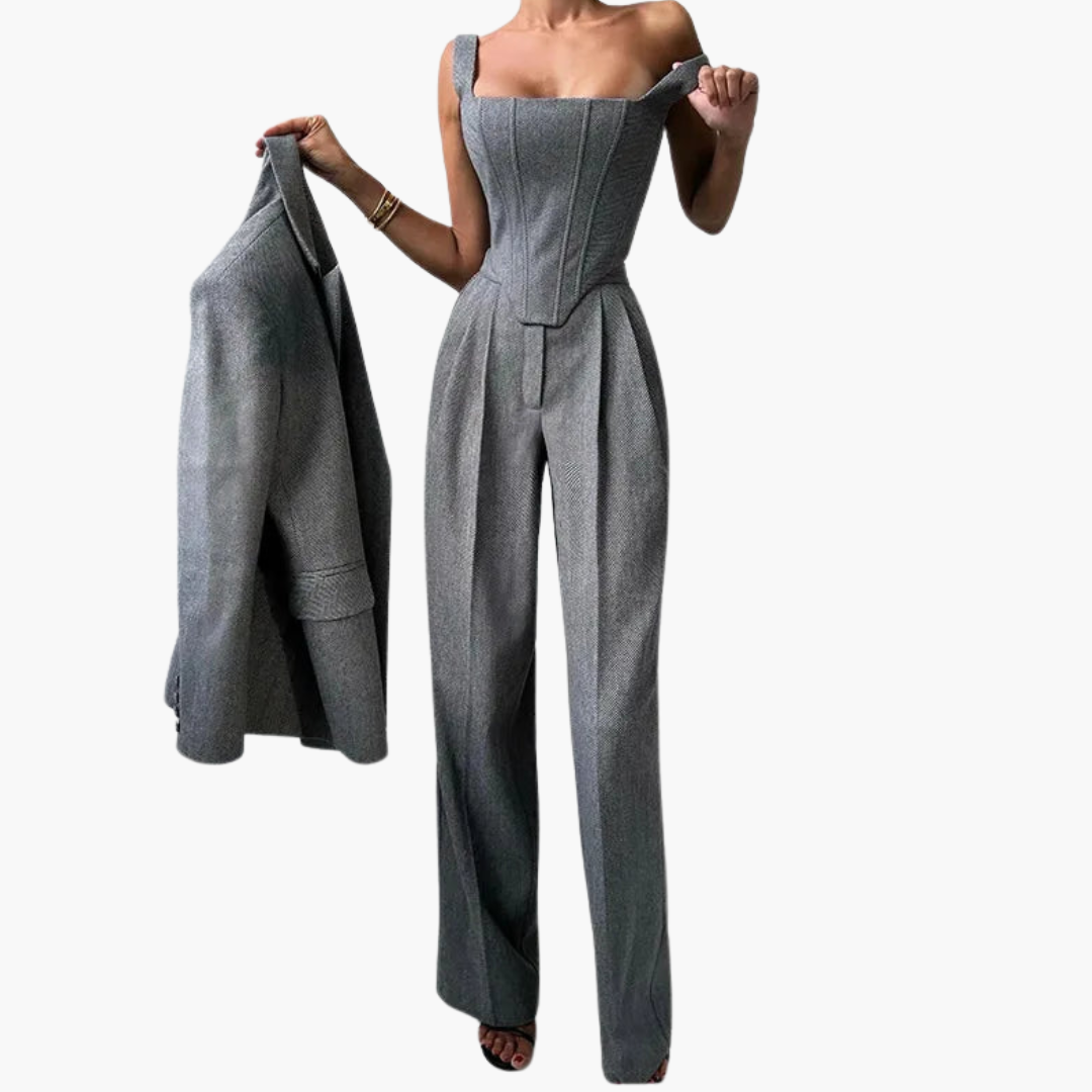Megan 3-piece Suit in grey
