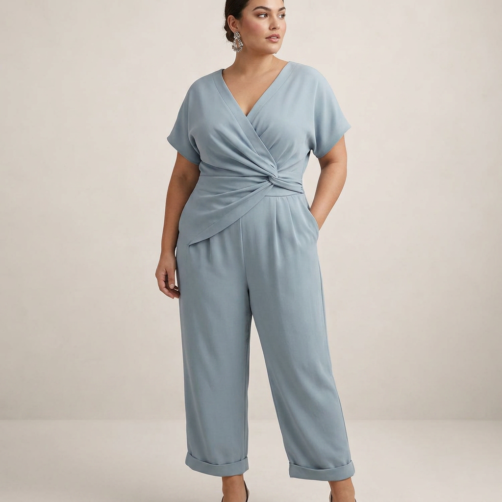 Junia Wrap Jumpsuit in blue