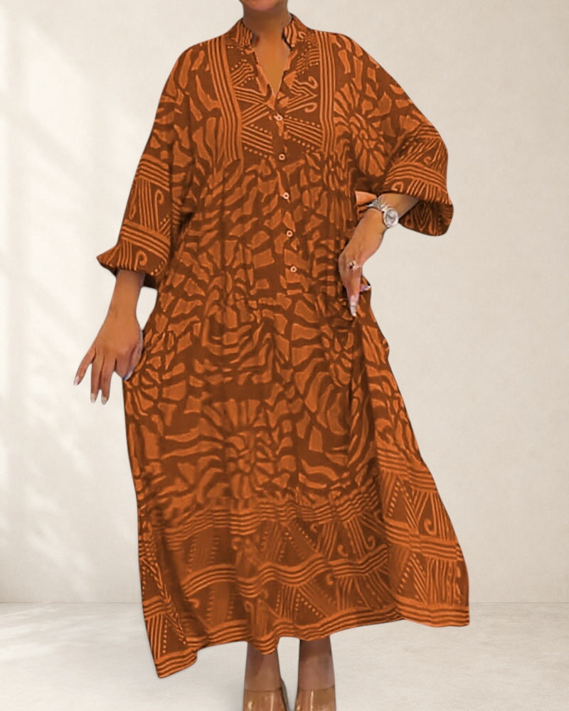 Mckinley Maxi Dress with Print in orange