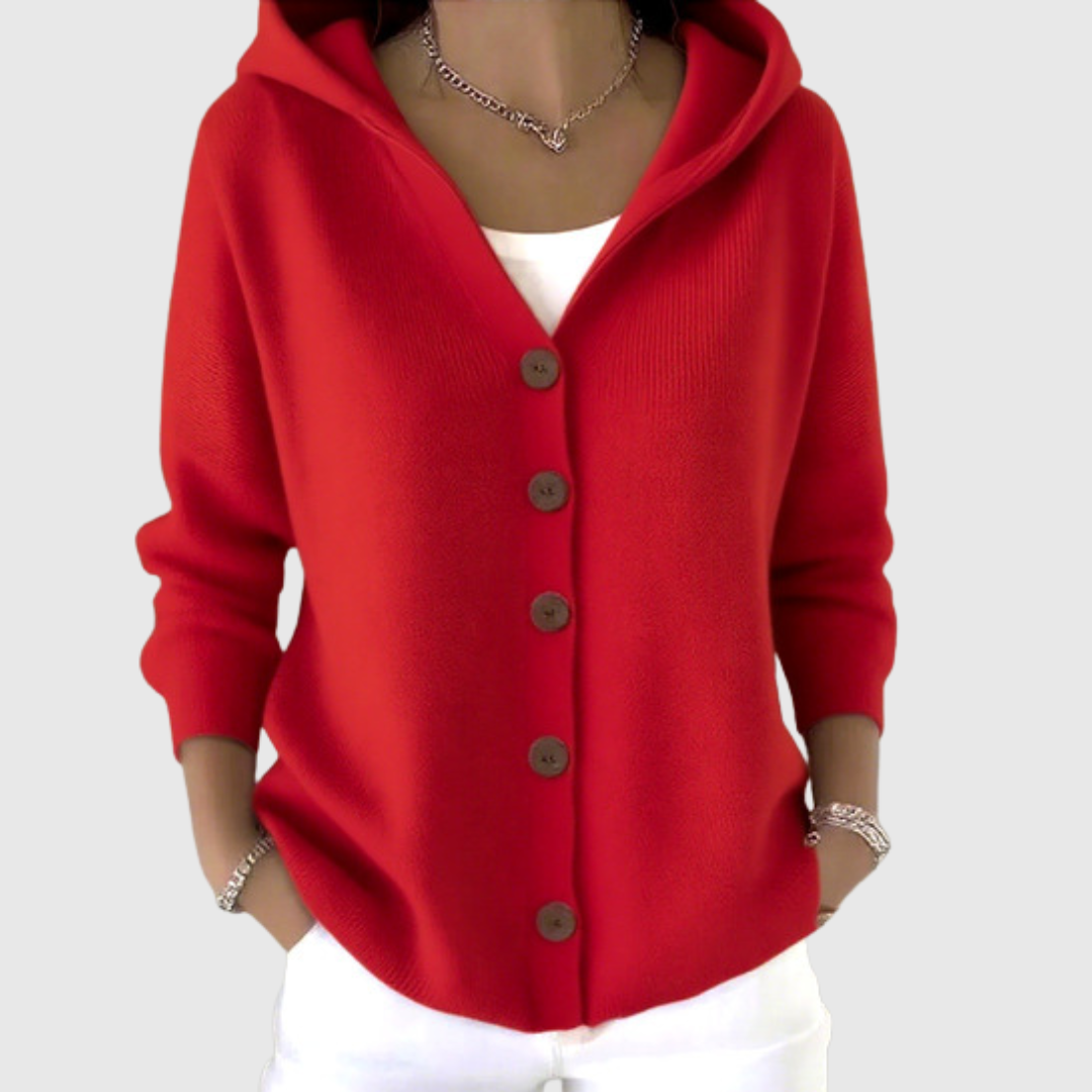 Calloway Hooded Button-front Cardigan