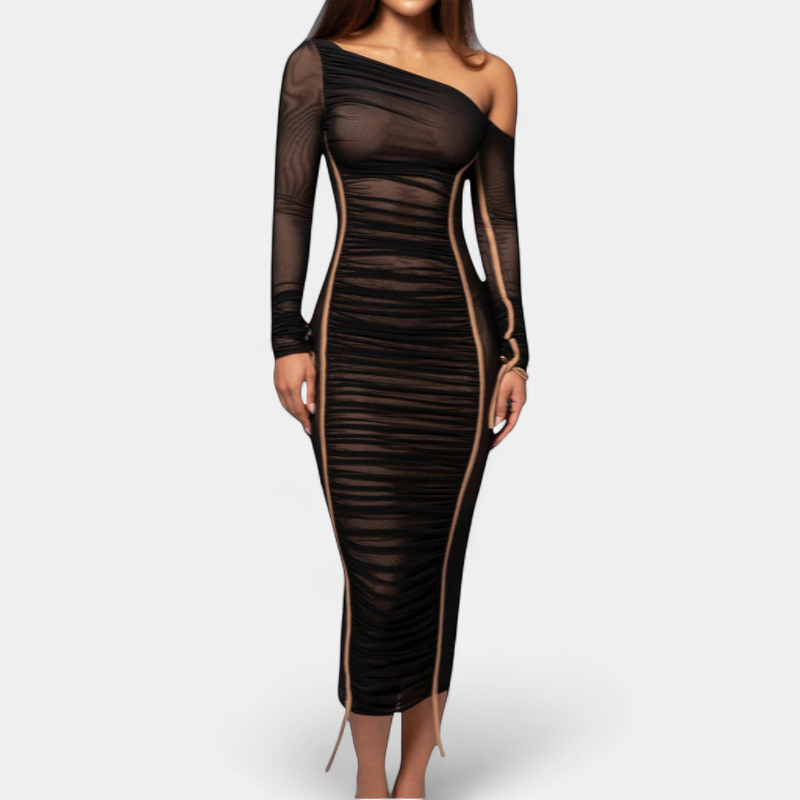 Jaycee Long Sleeve Bodycon Dress in black