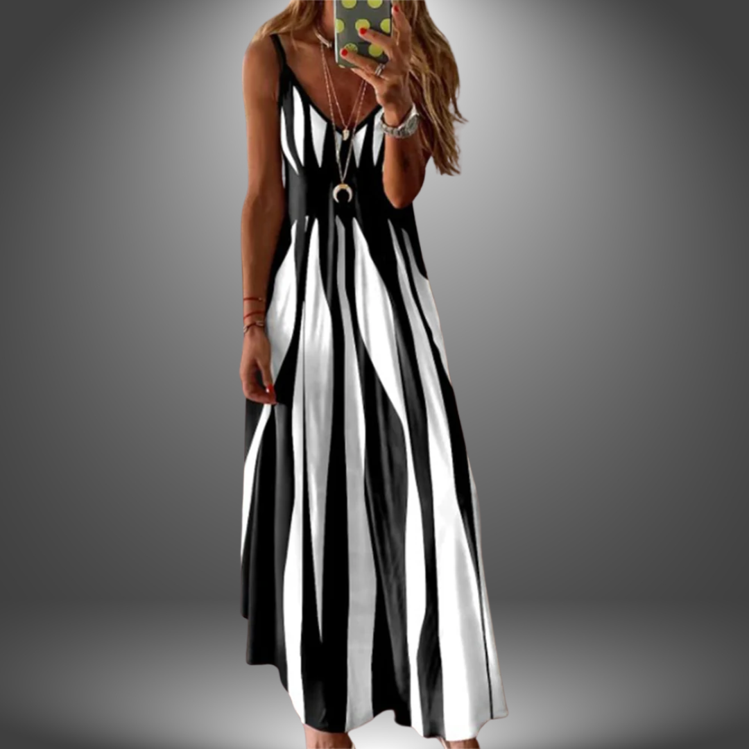 Angela and Long Dress in black