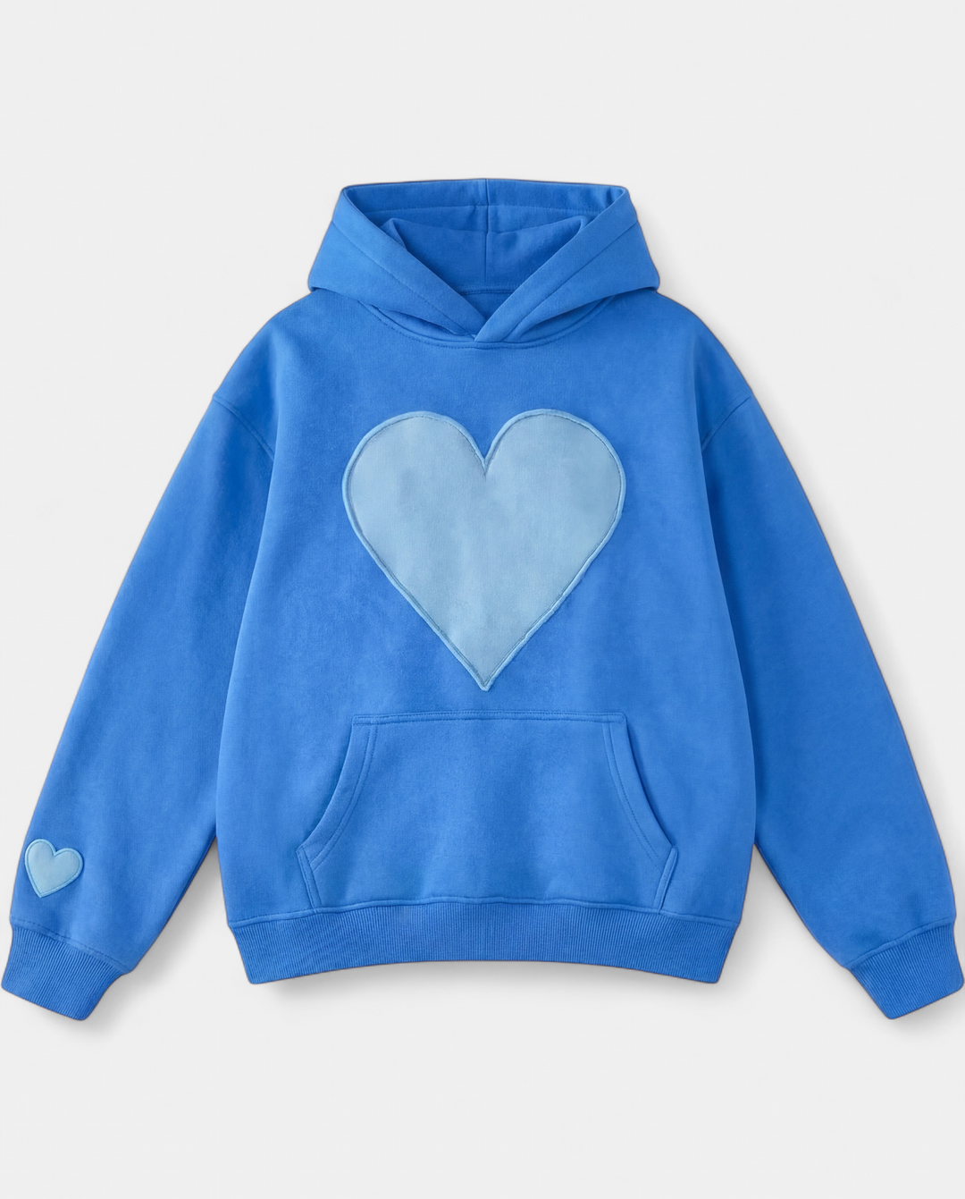 Candace Oversized Heart Design Pullover in w0199-bright blue