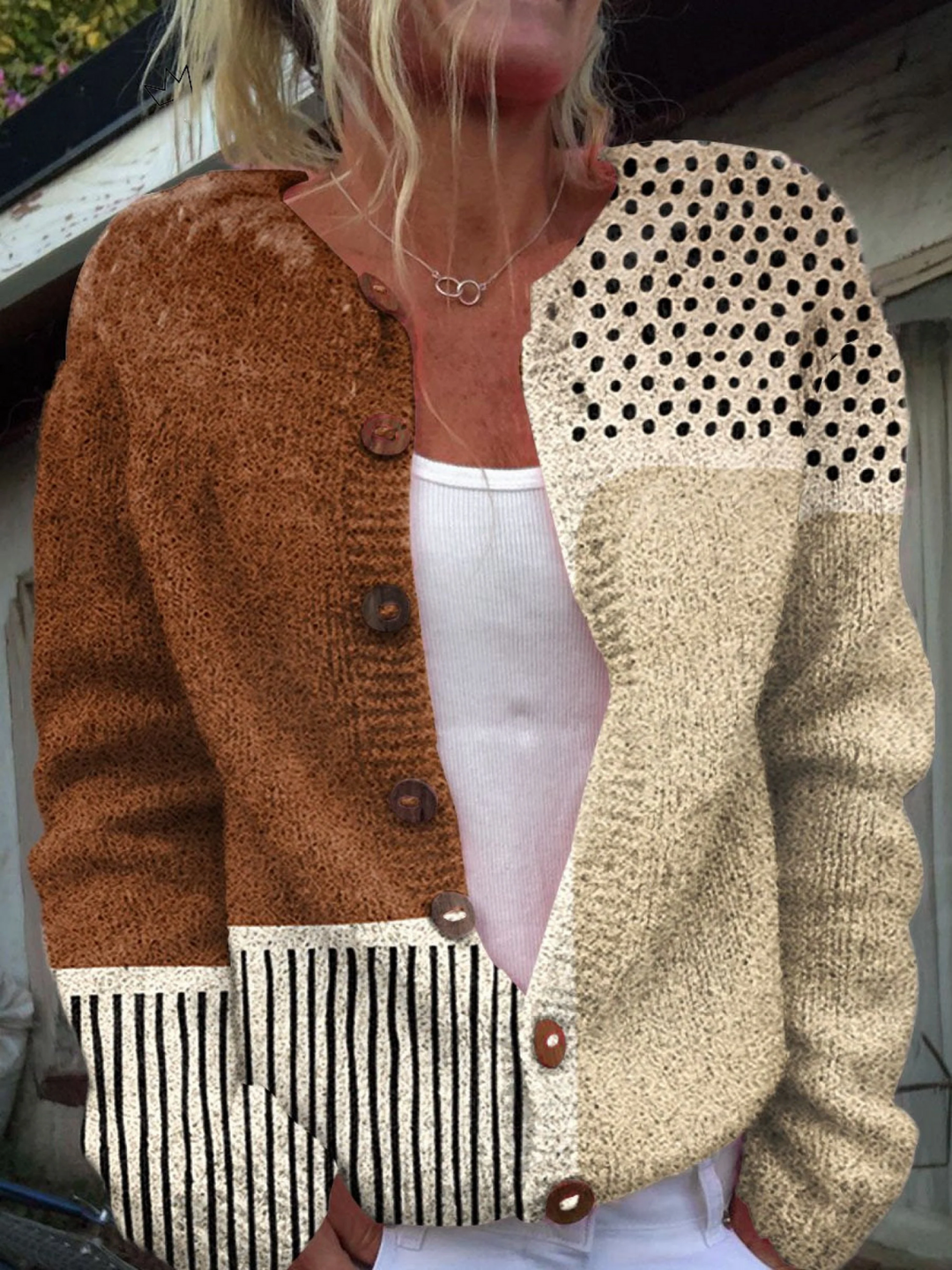 Eloise Patchwork Knit Handmade Knit