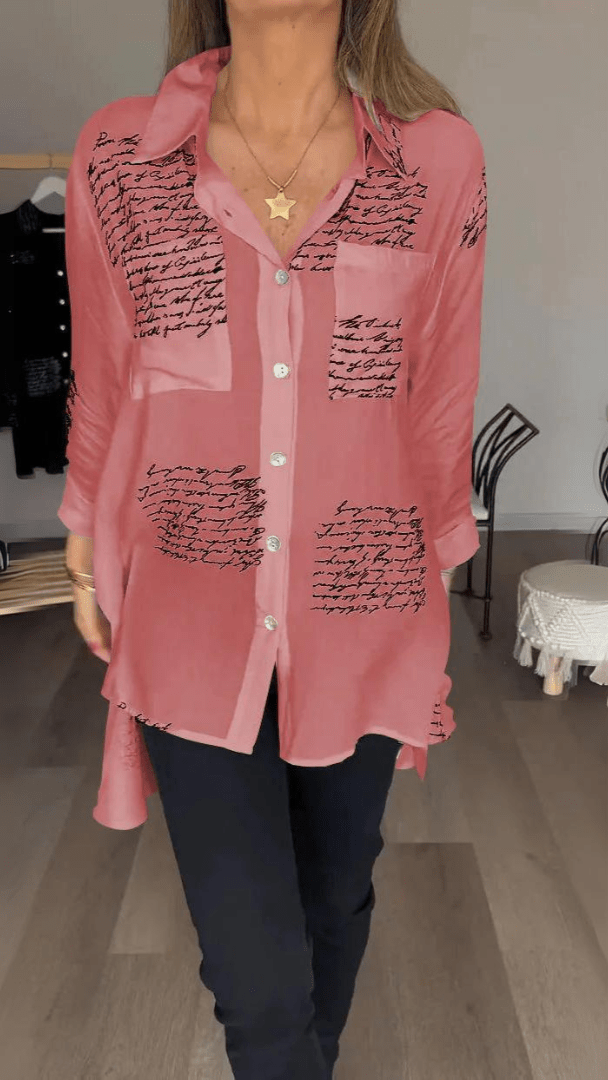 Jonah Luxe Statement Shirt in pink