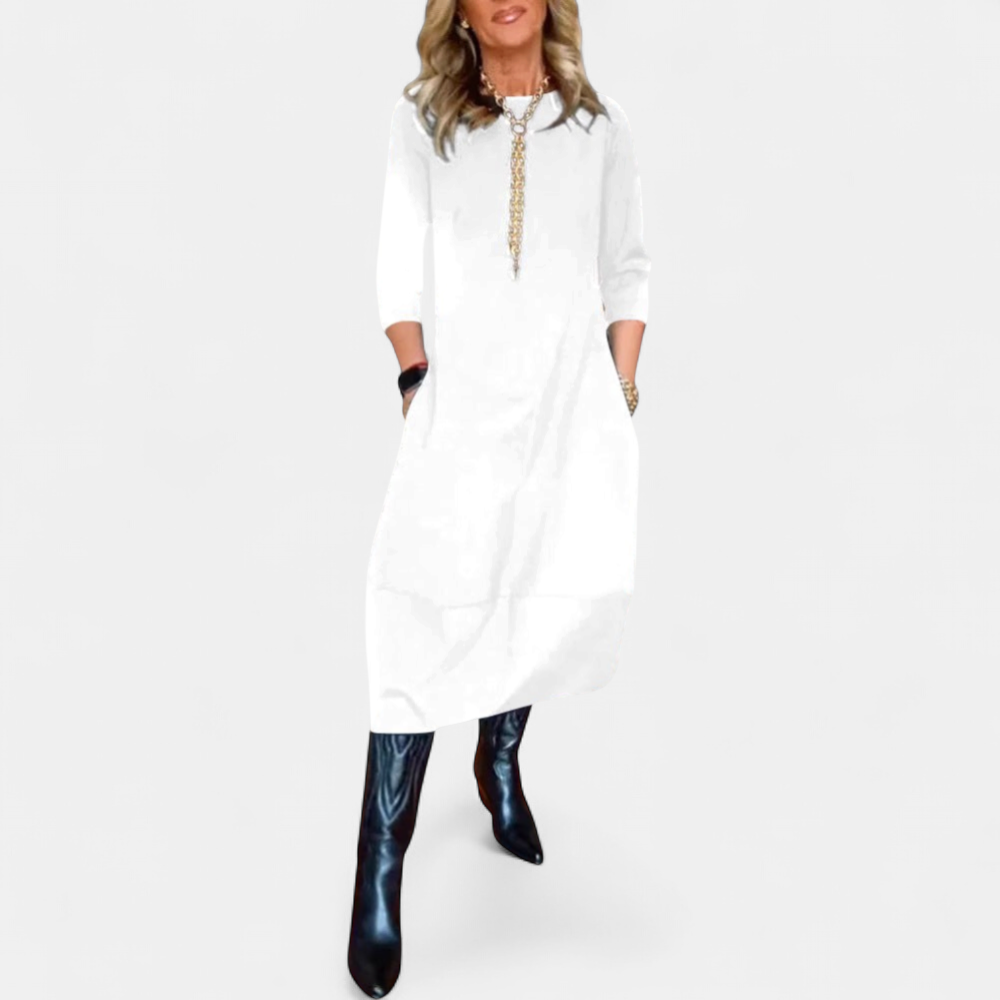 Anora Luxe Elegance Dress in white