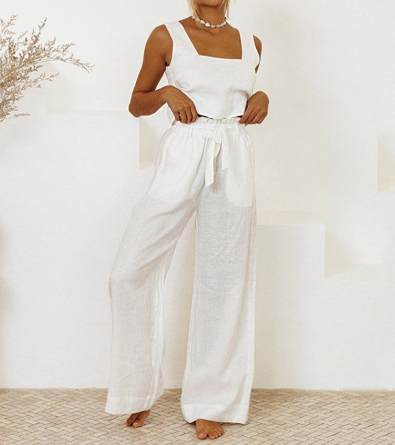 Milena Minimalist Top in white