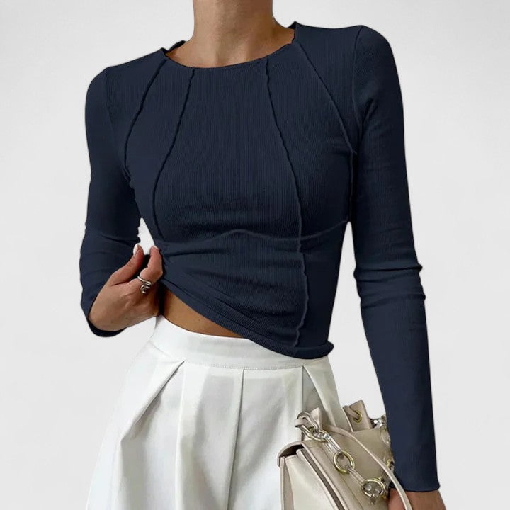 Denise Long-sleeve Top in blue
