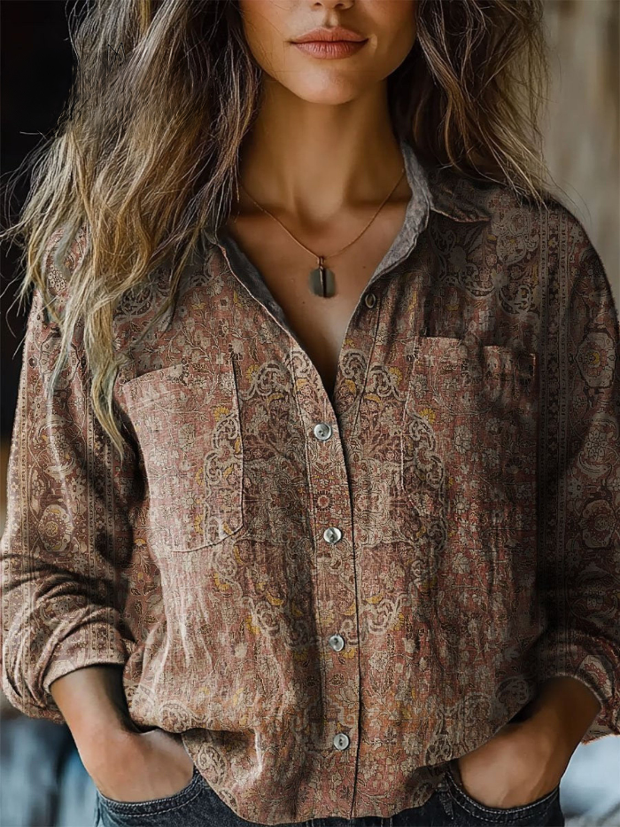 Frida Vintage Floral-print Blouse