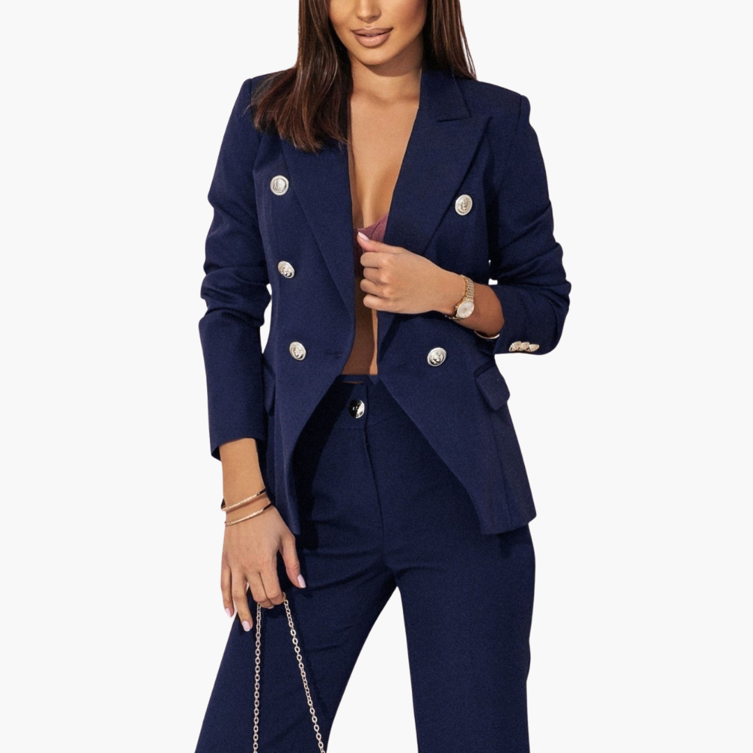 Alice Long Sleeve Suit in royal blue