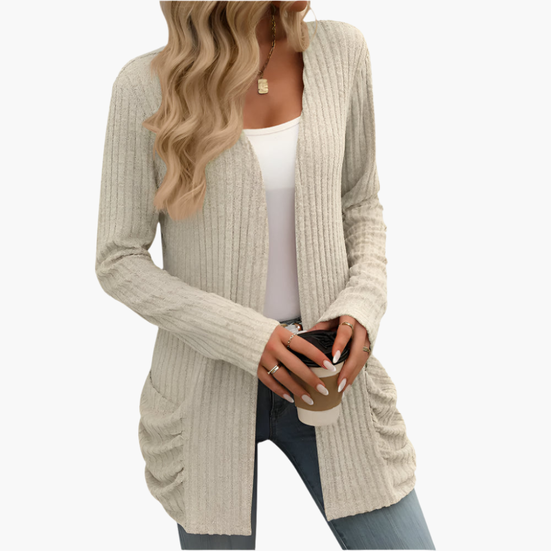 Violet Cardigan in apricot
