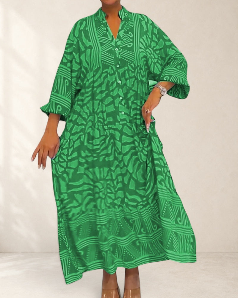 Mckinley Maxi Dress with Print in green