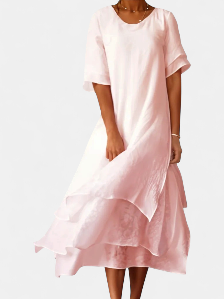 Avalyn Elegance Long Dress in pink