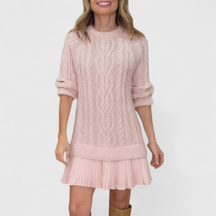 Ashlyndora Sweater Dress in pink