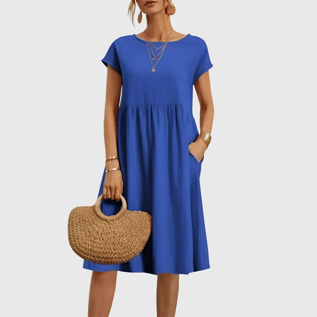 Mirabel Spring Dress in ocean blue