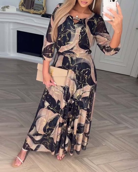 Hailie Flowing Chiffon Maxi Dress