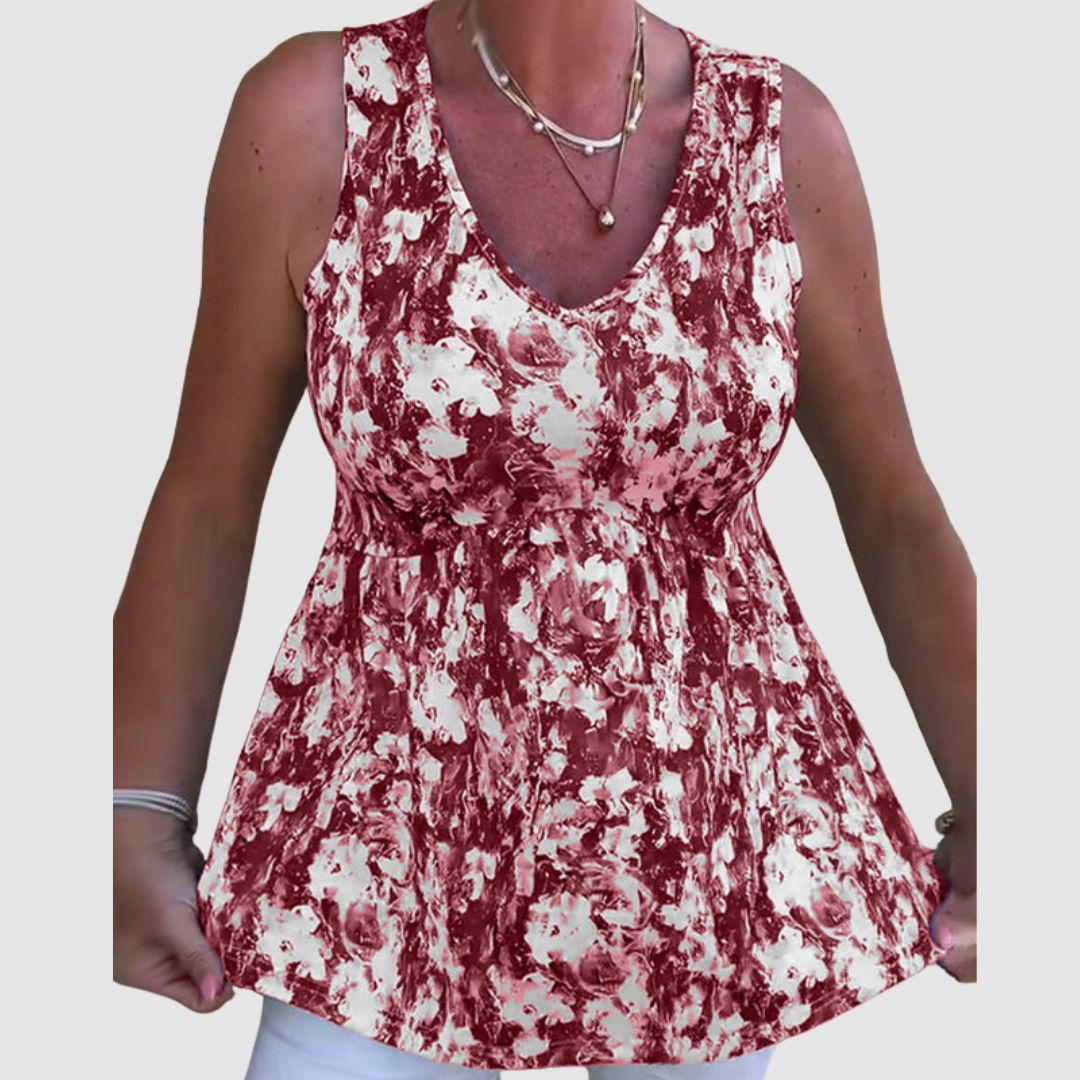 Natasha Breathable Top in red