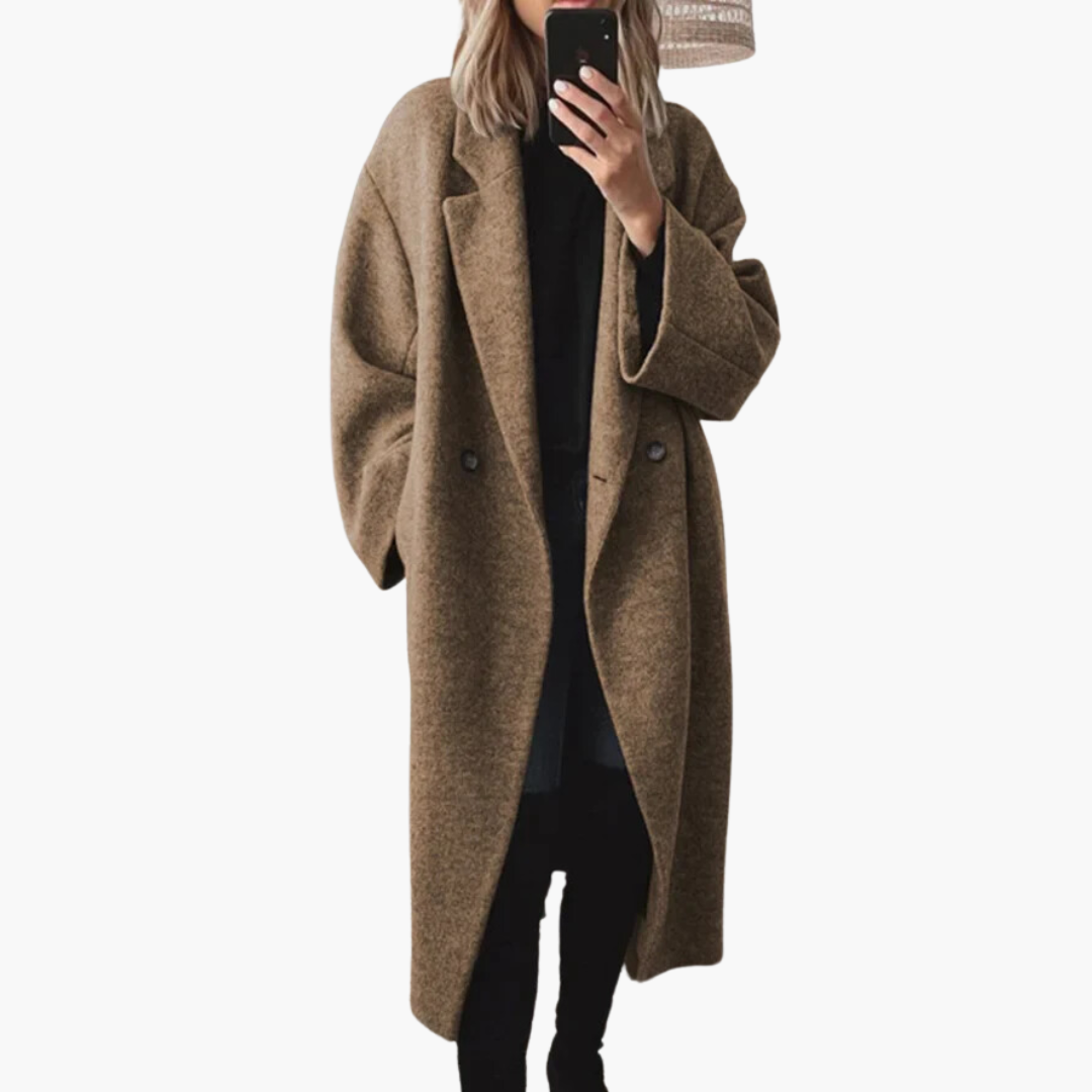 Tilly Long Coat in brown