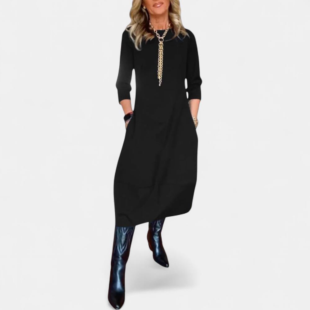 Anora Luxe Elegance Dress in black