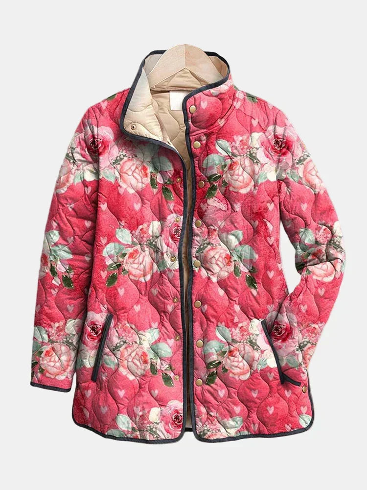 Laverne Pink Floral Print Quilted in pink