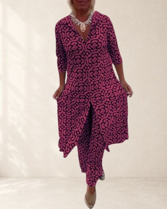 Maeve Geometric Elegance Set in fuchsia