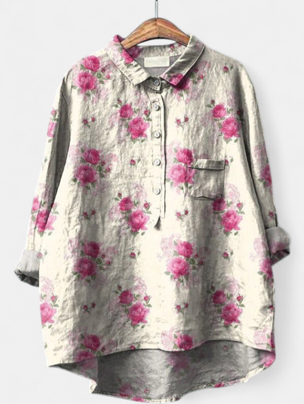 Caitlin Classic Floral Blouse in print 6
