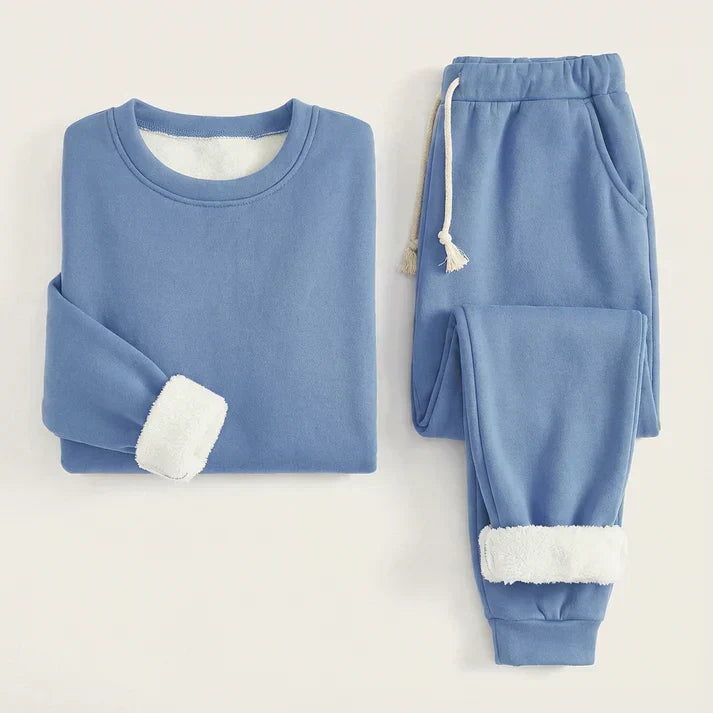 Hailey Fleece-lined Set in blue