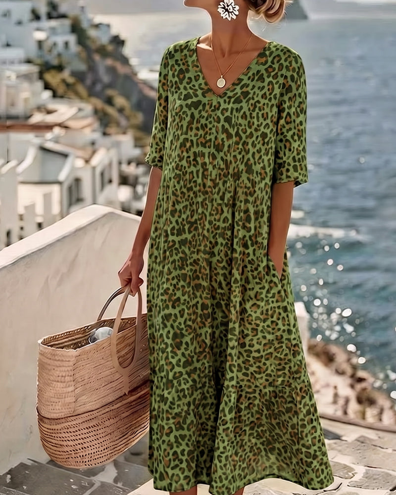 Xanthe Midi Dress in green
