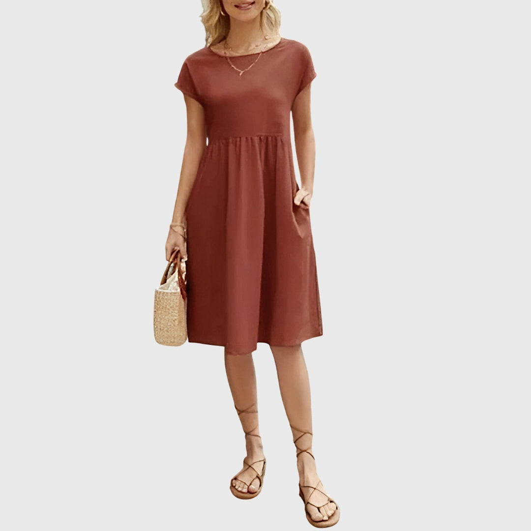 Mirabel Spring Dress in brown