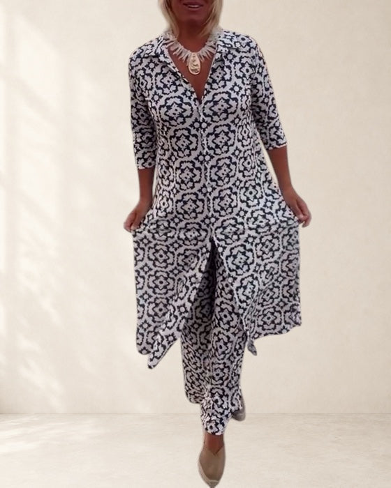 Maeve Geometric Elegance Set in gray