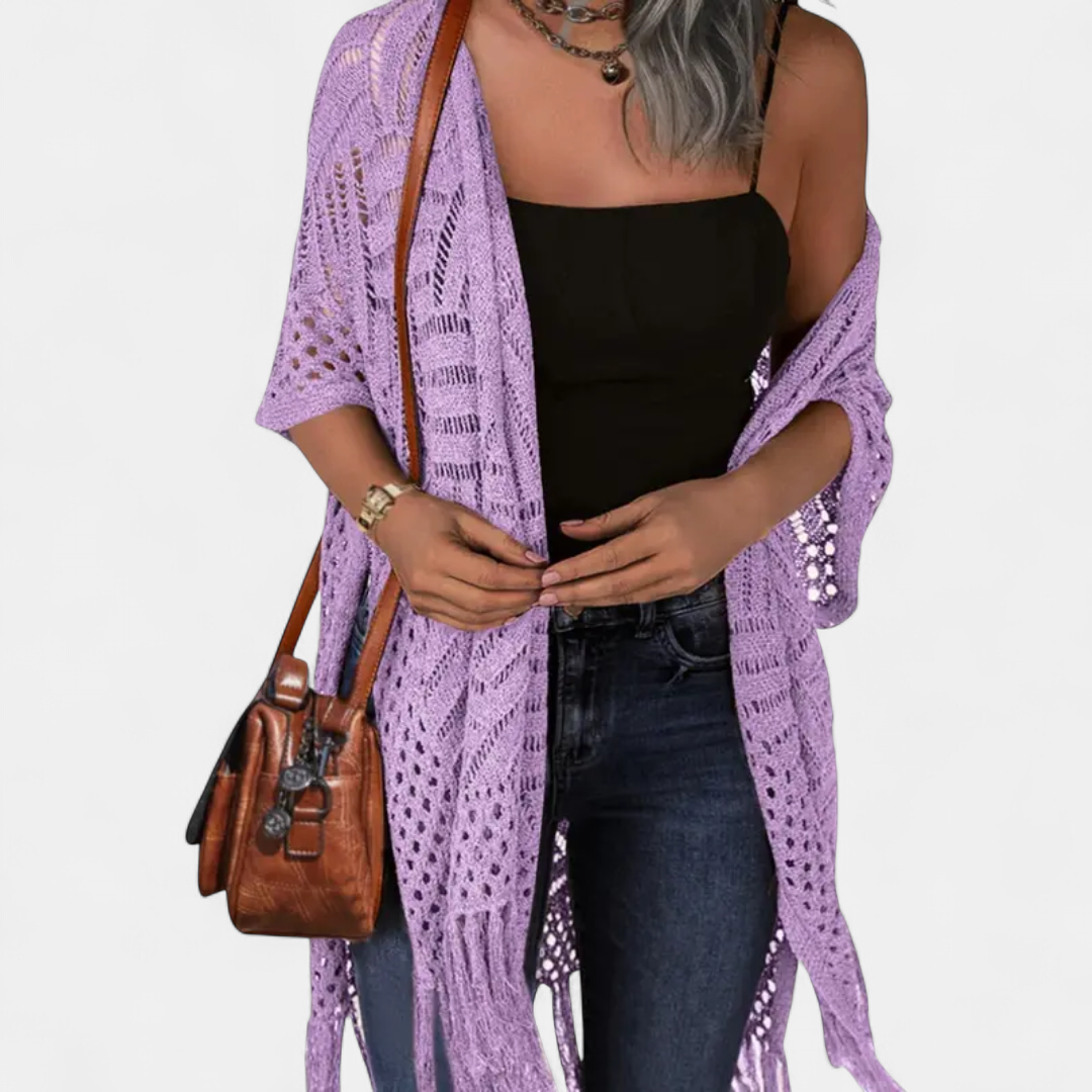 Sol ne Boho Crochet Tassel in lilac