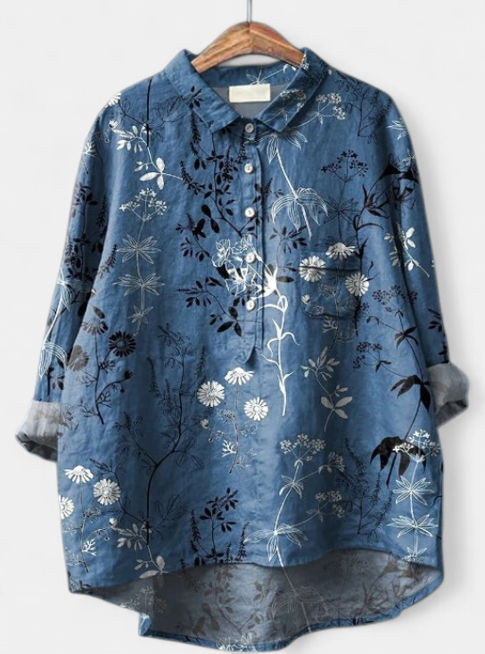Caitlin Classic Floral Blouse in print 7