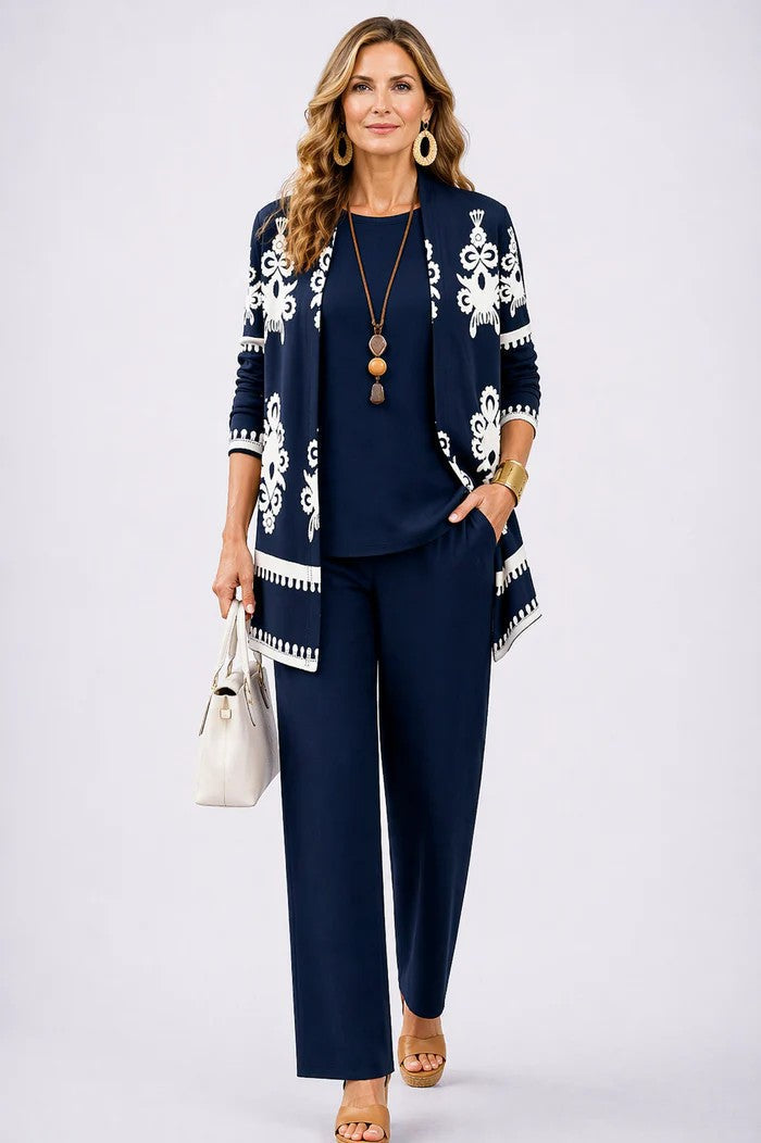 Jenilyn Classic Elegance Three-piece in dark blue