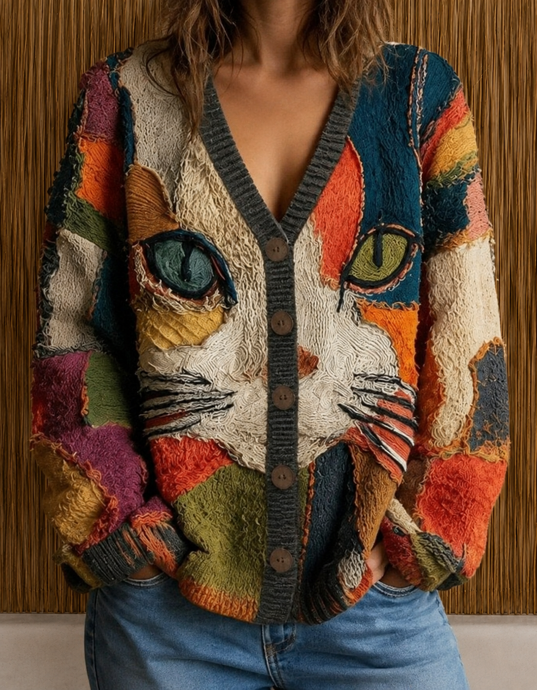 Hildora Artistic Cat Cardigan