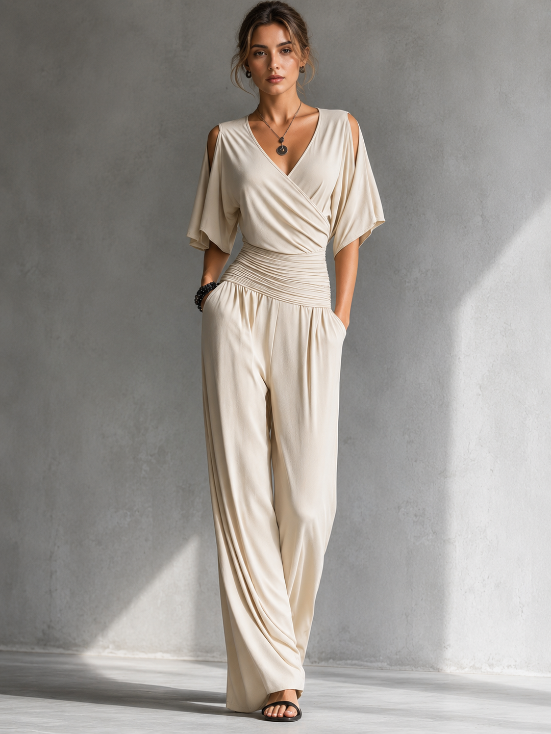 Gerika Elegant Jumpsuit in beige