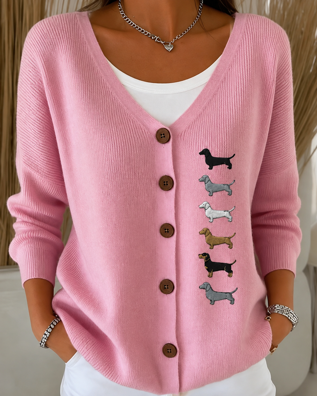 Lorelei Patchwork Textured Cardigan in multicolor